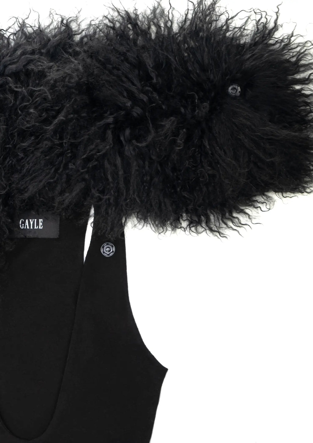 FORBIDDEN DESIRE COTTON ELASTANE AND MONGOLIAN FUR BODYSUIT