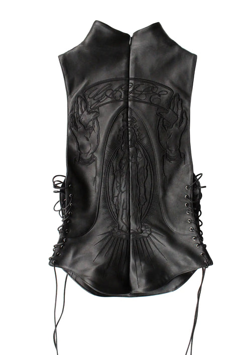 GAYLE WEPT EMBROIDERED LEATHER BODICE (PRE-ORDER)