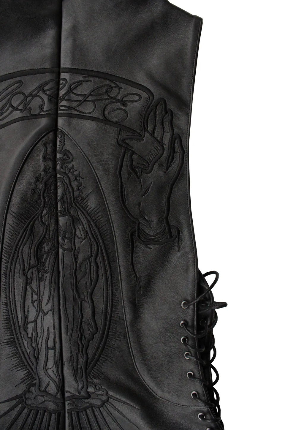 GAYLE WEPT EMBROIDERED LEATHER BODICE