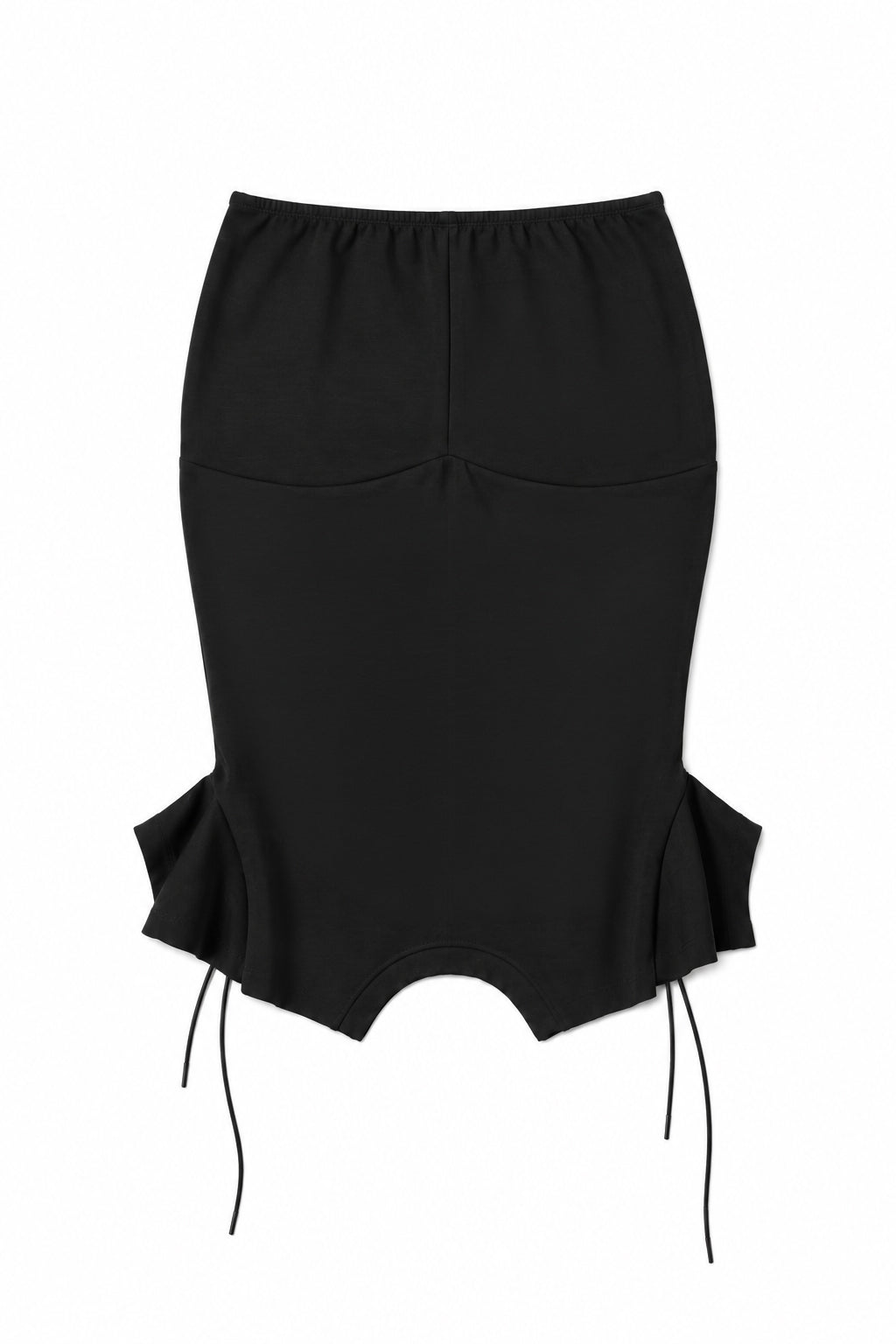 COTTON JERSEY EYELET MIDI SKIRT