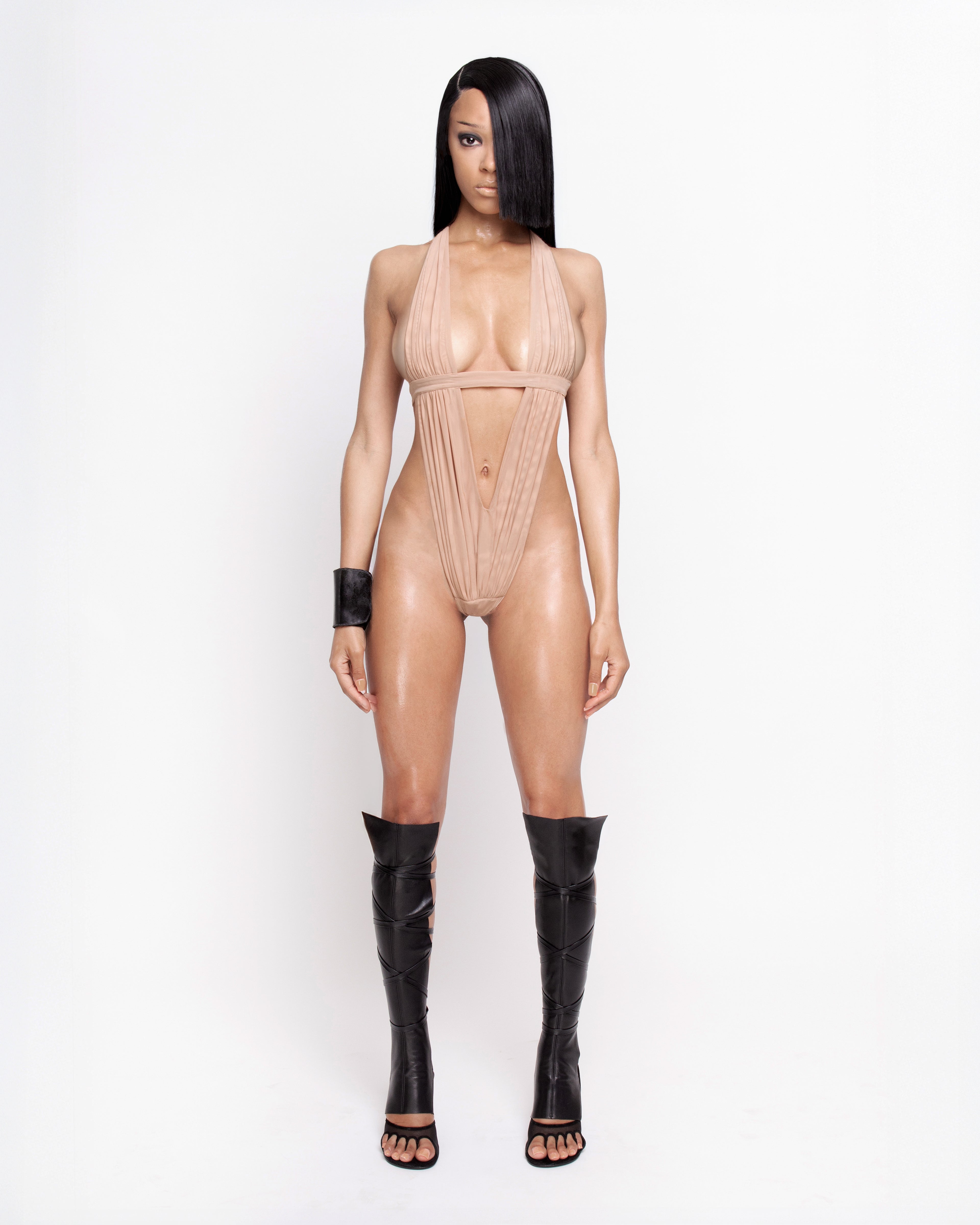 'GAYLESUIT' SWIMWEAR ONE PIECE - FLESH