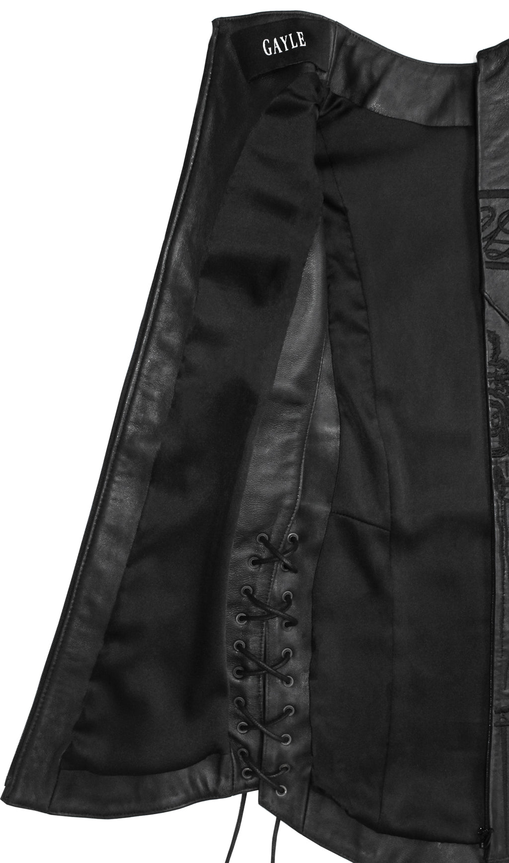 GAYLE WEPT EMBROIDERED LEATHER BODICE