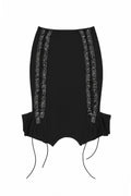 COTTON JERSEY EYELET MIDI SKIRT