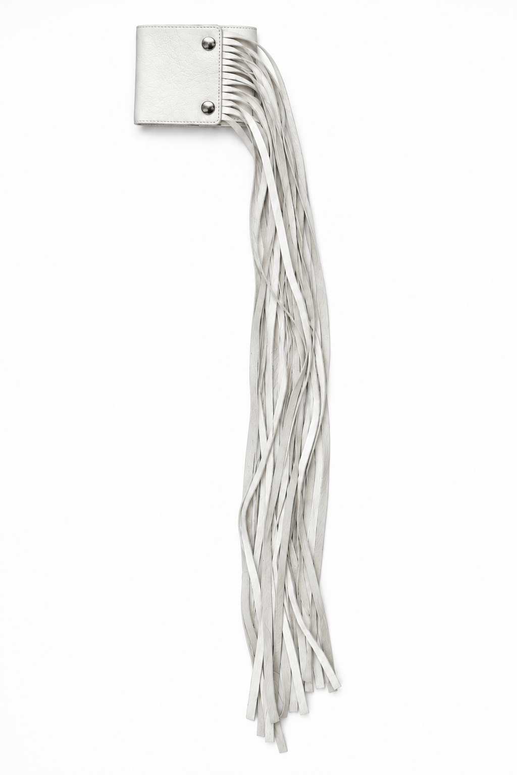 WHITE NAPPA LEATHER TASSEL ARMBAND
